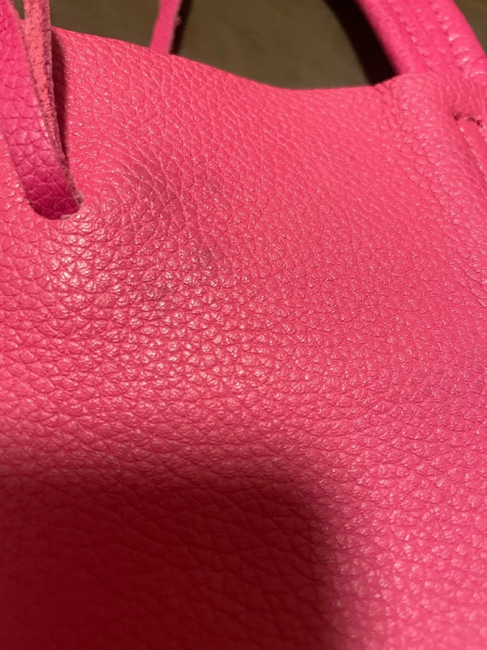 Borse in Pelle Pink Pebbled Leather Tote Bag